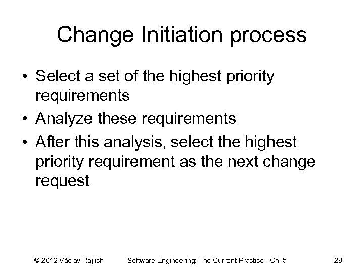 5 Introduction To Software Change Software Change - 