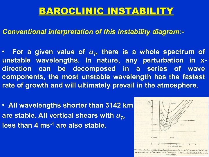 BAROCLINIC INSTABILITY Conventional interpretation of this instability diagram: - • For a given value