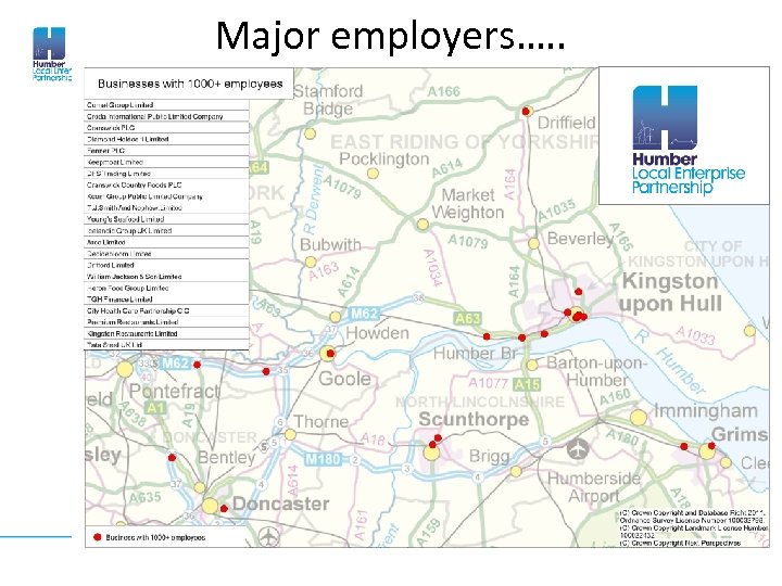 Major employers…. . 