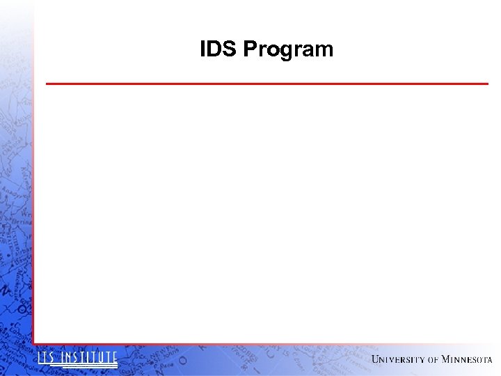 IDS Program 