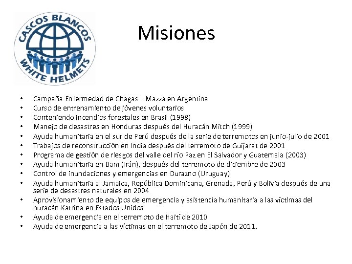 Misiones • • • • Campaña Enfermedad de Chagas – Mazza en Argentina Curso