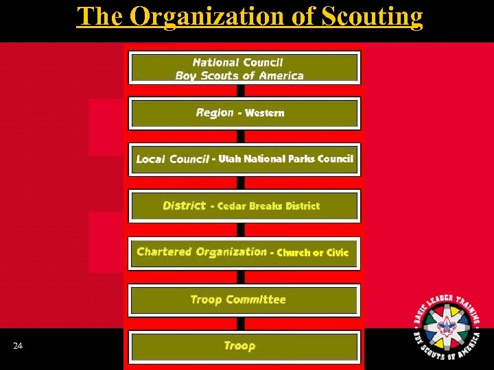 The Organization of Scouting 24 