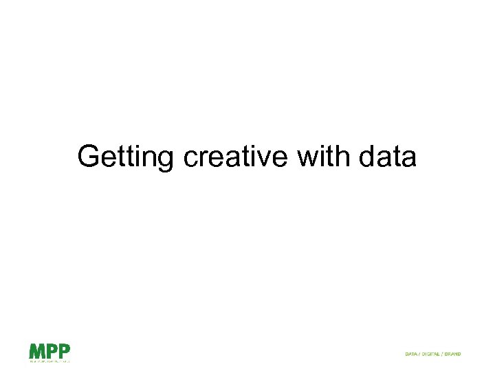 Getting creative with data 