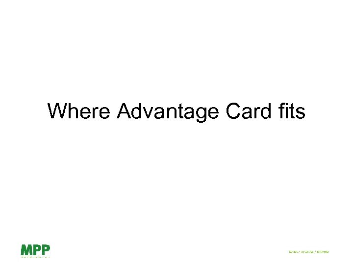 Where Advantage Card fits 