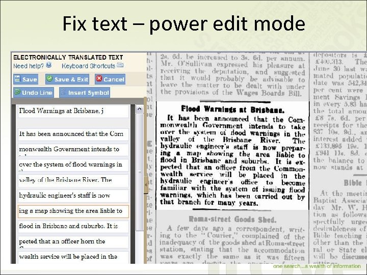 Fix text – power edit mode 30 