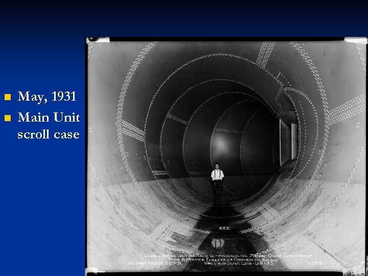 n n May, 1931 Main Unit scroll case 