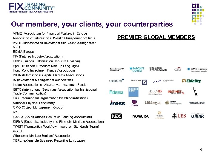 Our members, your clients, your counterparties AFME- Association for Financial Markets in Europe Association