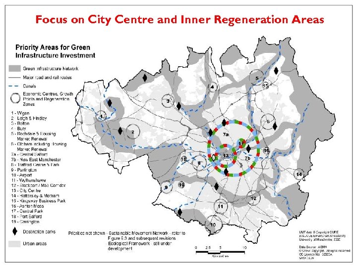 Focus on City Centre and Inner Regeneration Areas 