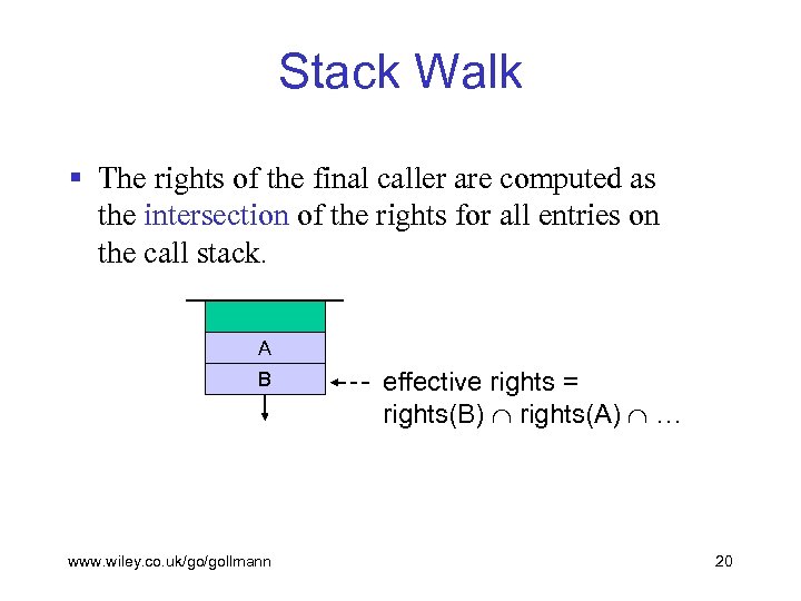 Stack Walk § The rights of the final caller are computed as the intersection