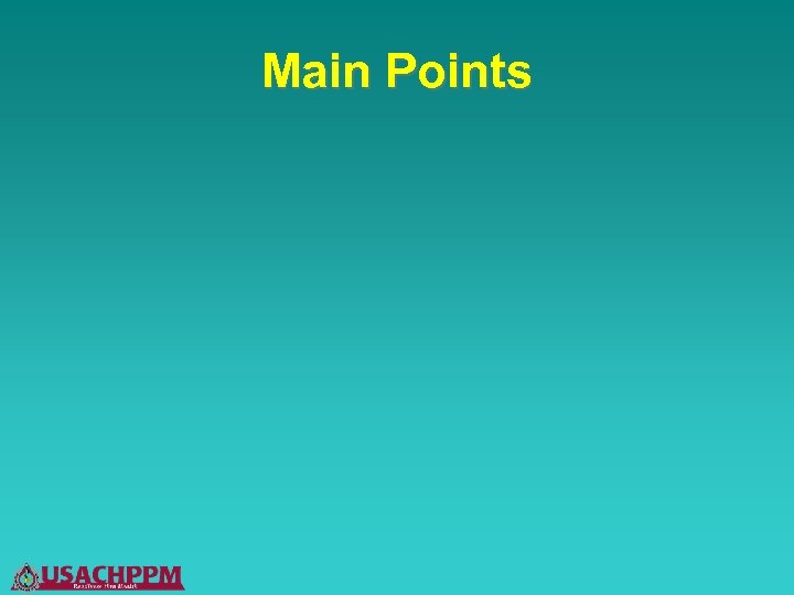 Main Points 