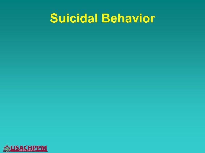 Suicidal Behavior 