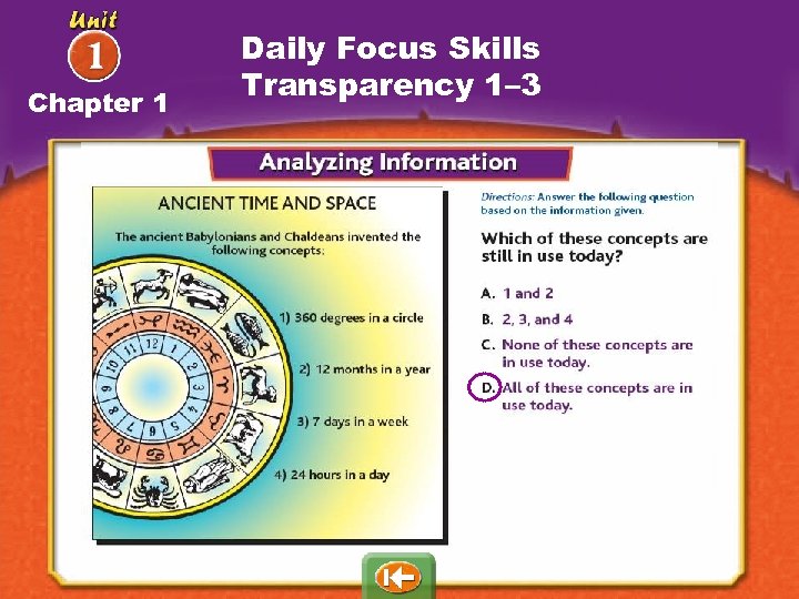 Chapter 1 Daily Focus Skills Transparency 1– 3 