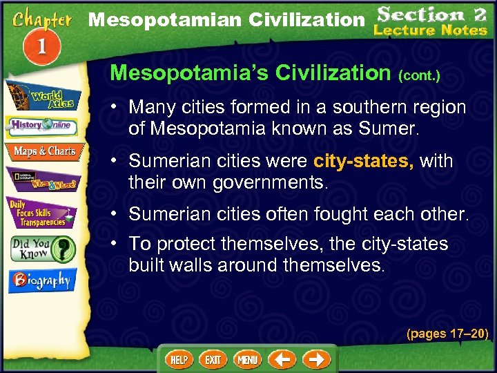 Mesopotamian Civilization Mesopotamia’s Civilization (cont. ) • Many cities formed in a southern region