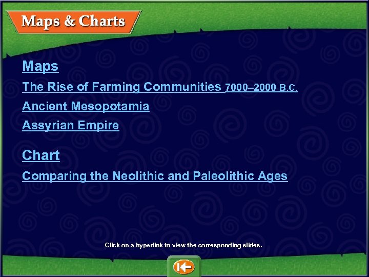 Maps The Rise of Farming Communities 7000– 2000 B. C. Ancient Mesopotamia Assyrian Empire