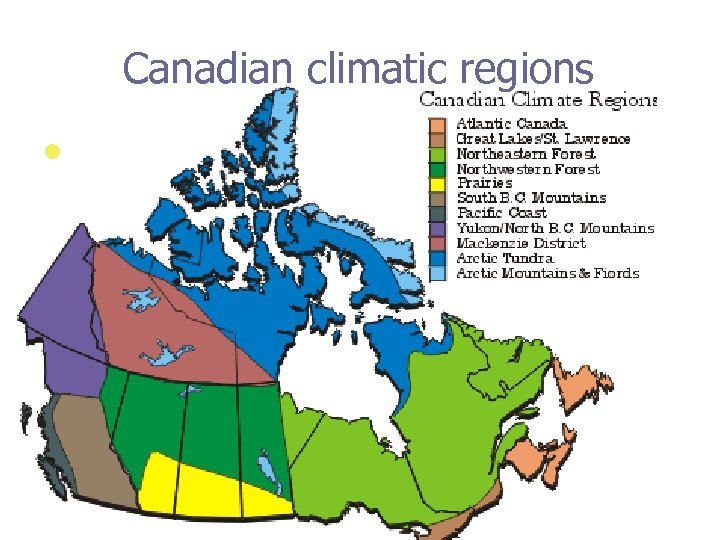 Canadian climatic regions l. 