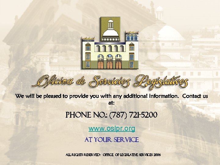 We will be pleased to provide you with any additional information. Contact us at: