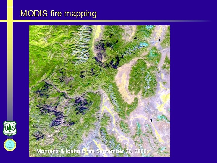 MODIS fire mapping Montana & Idaho Fires September 26, 2000 