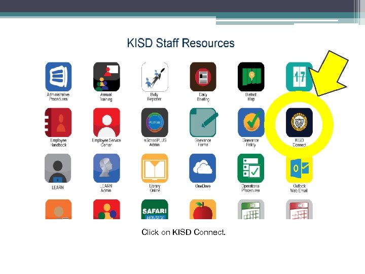 Click on KISD Connect. 