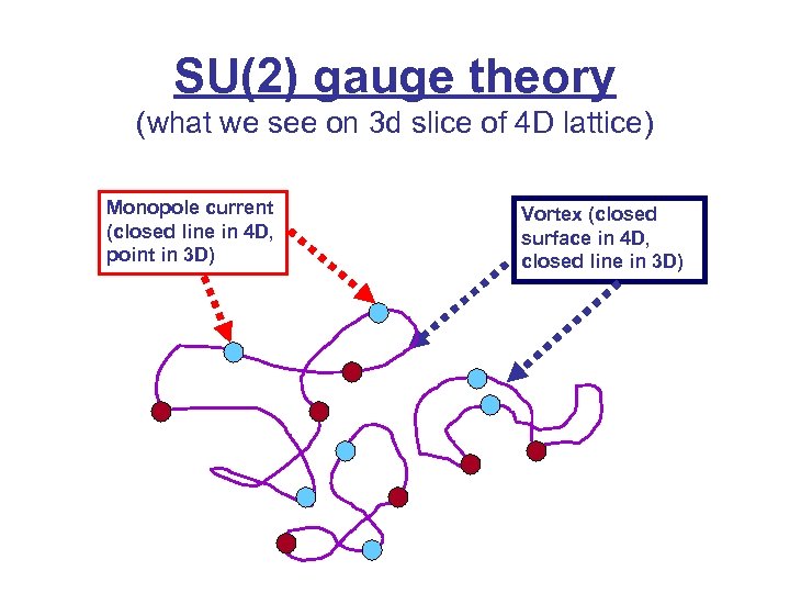 SU(2) gauge theory (what we see on 3 d slice of 4 D lattice)