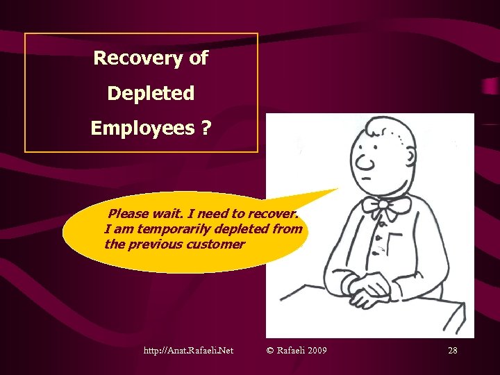 Recovery of Depleted Employees ? Please wait. I need to recover. I am temporarily