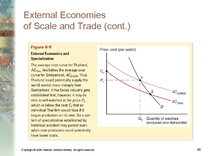 External Economies of Scale and Trade (cont. ) Copyright © 2006 Pearson Addison-Wesley. All