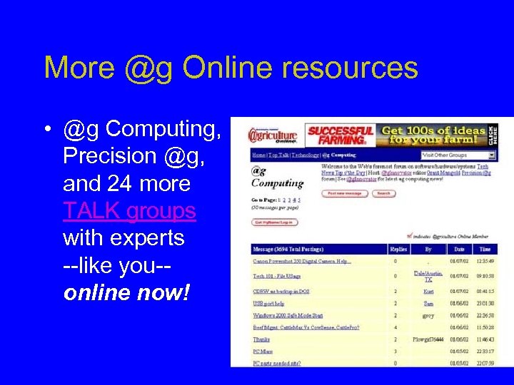 More @g Online resources • @g Computing, Precision @g, and 24 more TALK groups