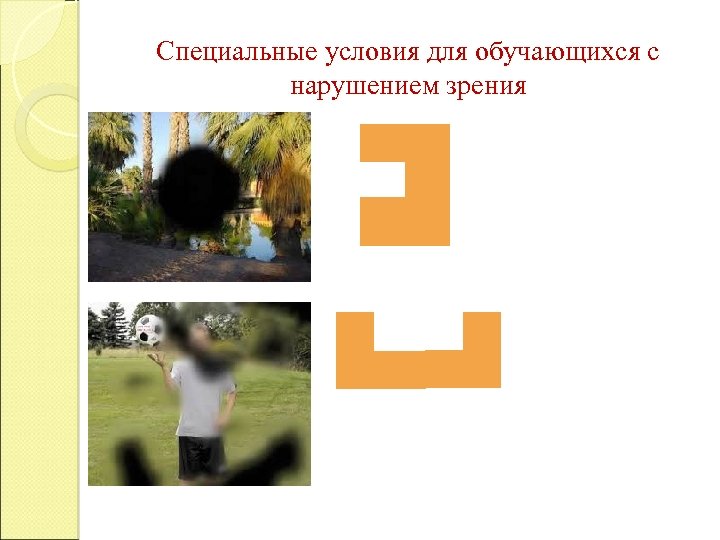 Специальные условия для обучающихся с нарушением зрения 
