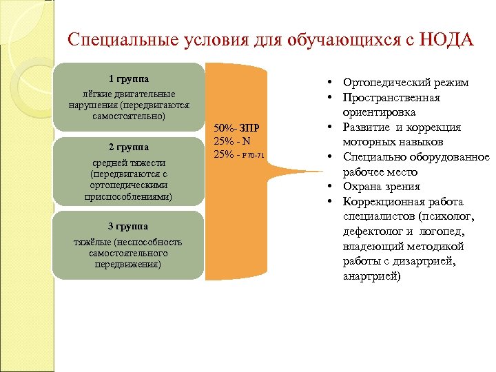 Специальные образовательные условия для детей