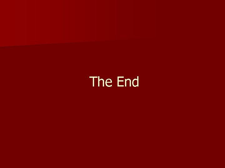 The End 