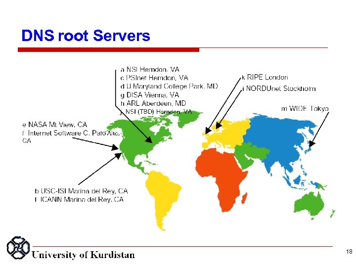 DNS root Servers 18 