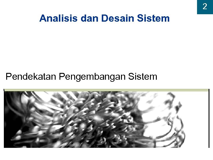 2 Analisis dan Desain Sistem Pendekatan Pengembangan Sistem 