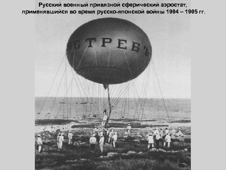 Русский военный привязной сферический аэростат, применявшийся во время русско-японской войны 1904 – 1905 гг.