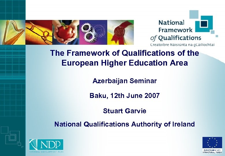 The Framework of Qualifications of the European Higher Education Area Azerbaijan Seminar Baku, 12
