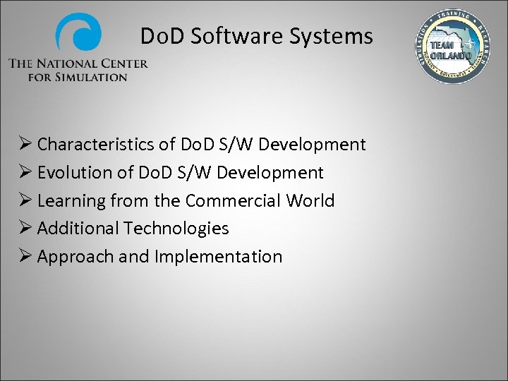 Do D Software Systems Do D Software