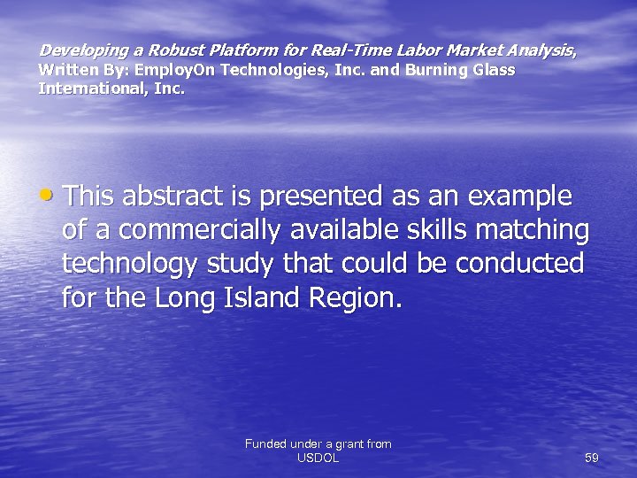 Developing a Robust Platform for Real-Time Labor Market Analysis , Written By: Employ. On