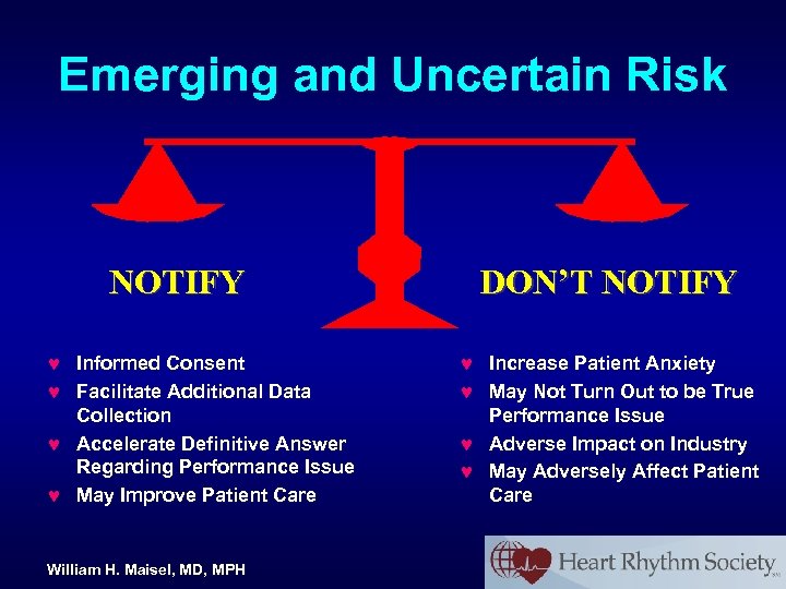 Emerging and Uncertain Risk NOTIFY © Informed Consent © Facilitate Additional Data Collection ©
