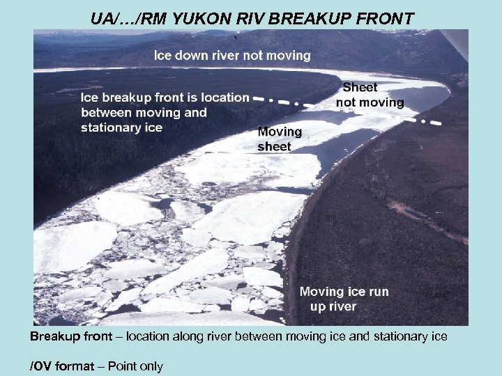 UA/…/RM YUKON RIV BREAKUP FRONT Breakup front – location along river between moving ice