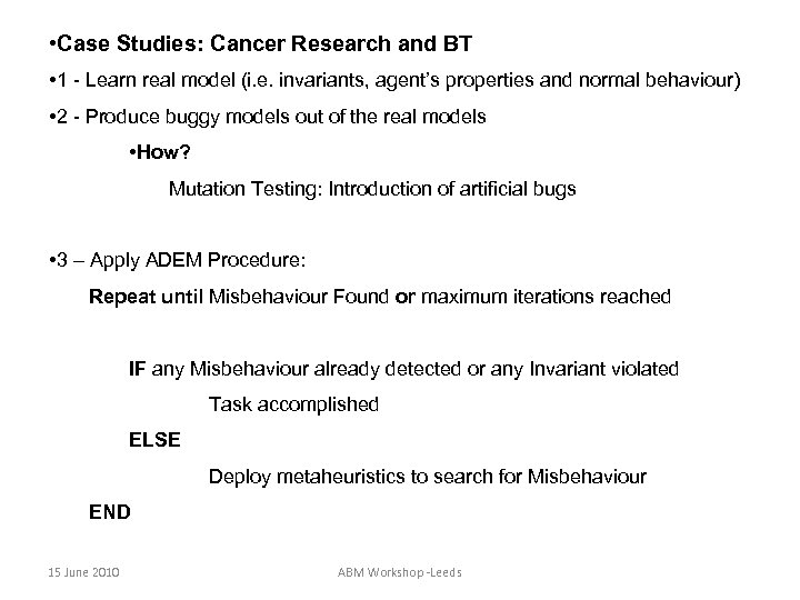  • Case Studies: Cancer Research and BT • 1 - Learn real model