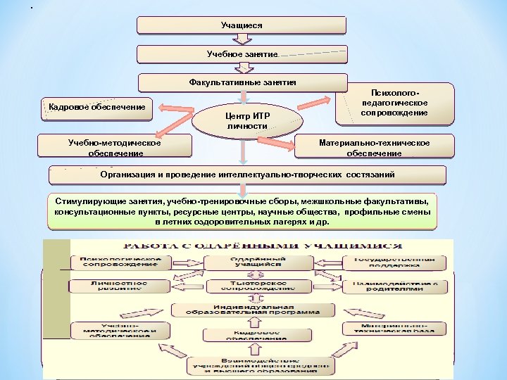 Организация факультативных занятий. Система работы учителя с высокомотивированными учащимися. Этапы организации факультативных занятий. Учебно-методическое обеспечение занятия. Материальное и кадровое обеспечение организации.