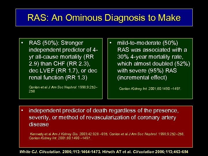 RAS: An Ominous Diagnosis to Make • RAS (50%): Stronger independent predictor of 4