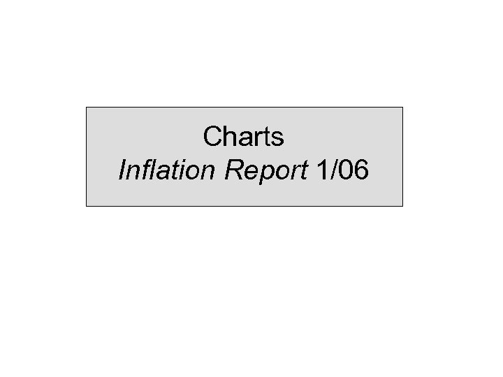 Charts Inflation Report 1/06 