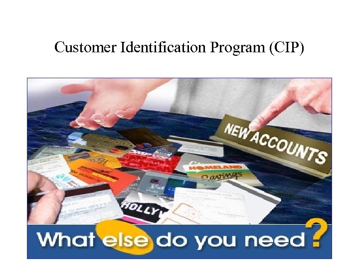 Customer Identification Program (CIP) 
