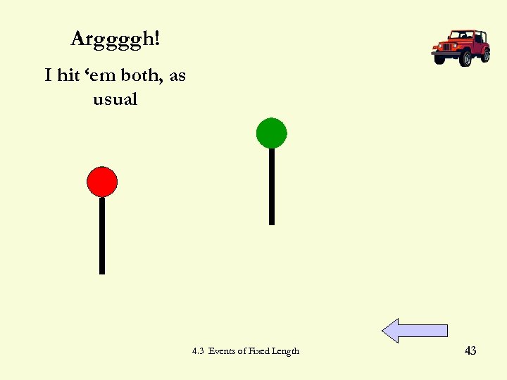 Arggggh! I hit ‘em both, as usual 4. 3 Events of Fixed Length 43