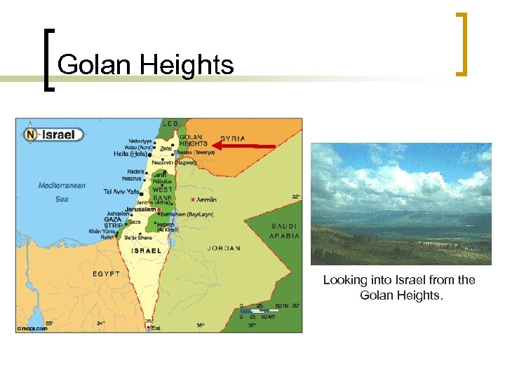 Golan Heights Looking into Israel from the Golan Heights. 