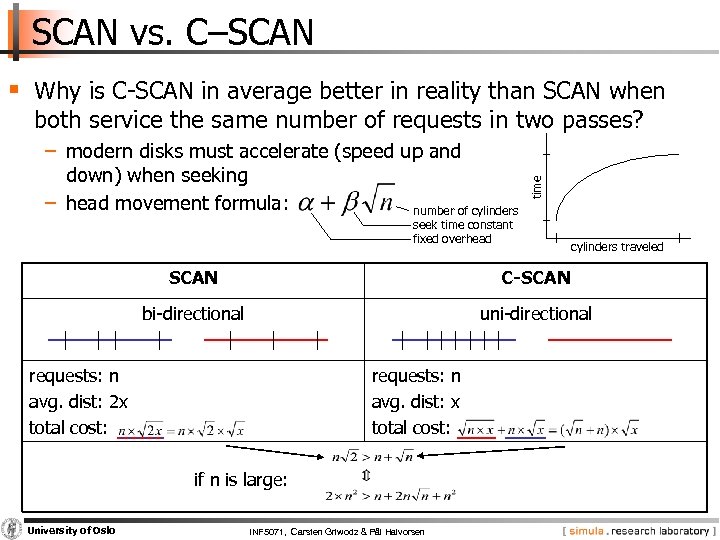 SCAN vs. C–SCAN § Why is C SCAN in average better in reality than