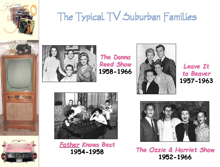 The Typical TV Suburban Families The Donna Reed Show 1958 -1966 Father Knows Best