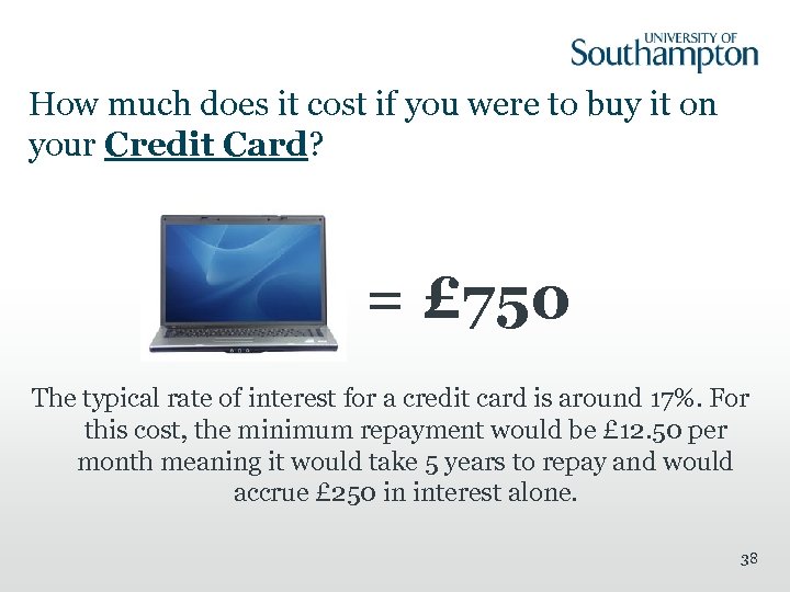 How much does it cost if you were to buy it on your Credit