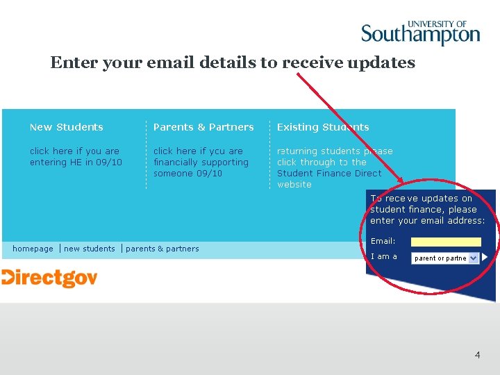 Enter your email details to receive updates 4 