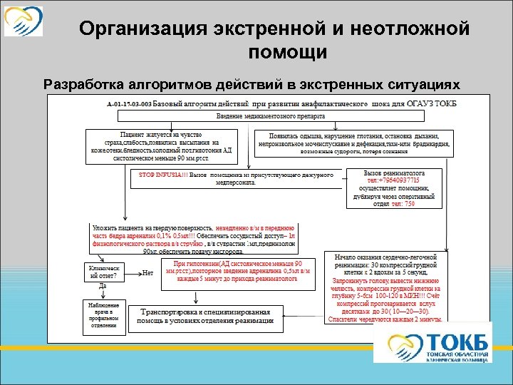 Организация экстренной и неотложной помощи Разработка алгоритмов действий в экстренных ситуациях 