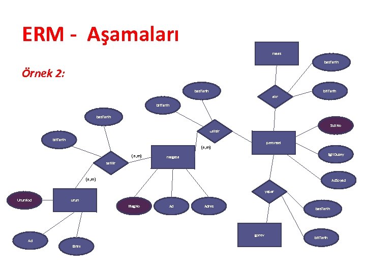 ERM - Aşamaları maas bas. Tarih Örnek 2: bas. Tarih bit. Tarih alır bit.